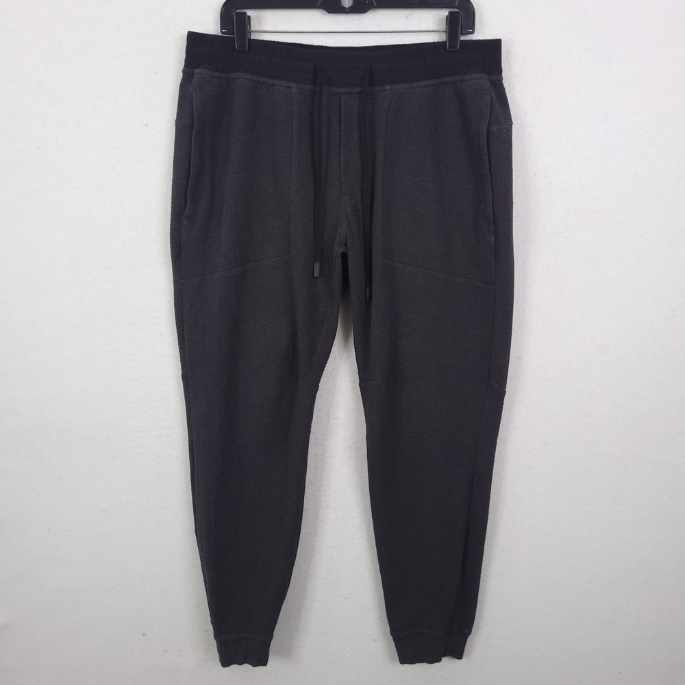 Lululemon At Ease Jogger Men XL Charcoal Textured Athletic Sweatpants M5642S